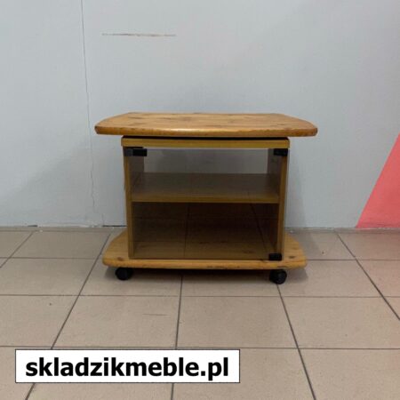 030624 SZAFKA RTV SOSNA MAŁA CIEMNA SZYBA OBROTOWY BLAT