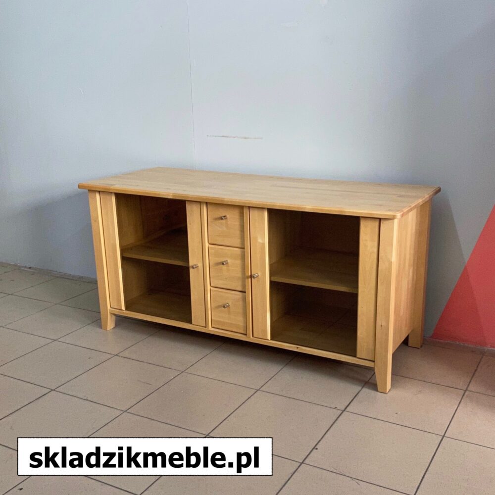 080624 SZAFKA RTV JASNA BRZOZA TRZY SZUFLADKI CIEMNE SZYBY - obrazek 5