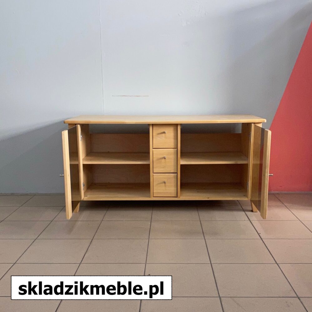 080624 SZAFKA RTV JASNA BRZOZA TRZY SZUFLADKI CIEMNE SZYBY - obrazek 7