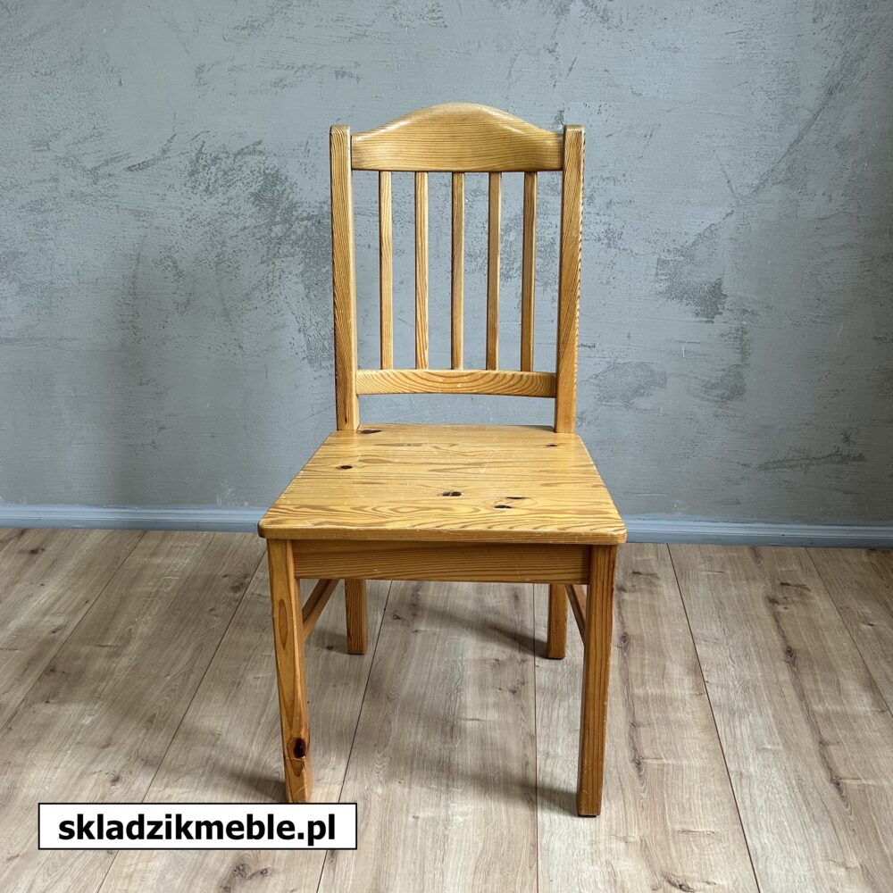 120624 KRZESŁO SOSNOWE JASNE LAKIEROWANE - obrazek 2