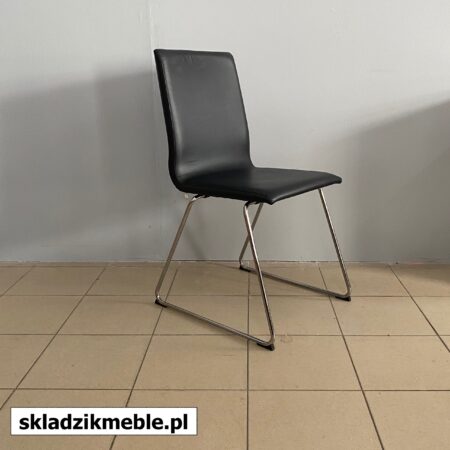 170624 KRZESŁO KONFERENCYJNE CZARNE CHROM IKEA VOLFGANG