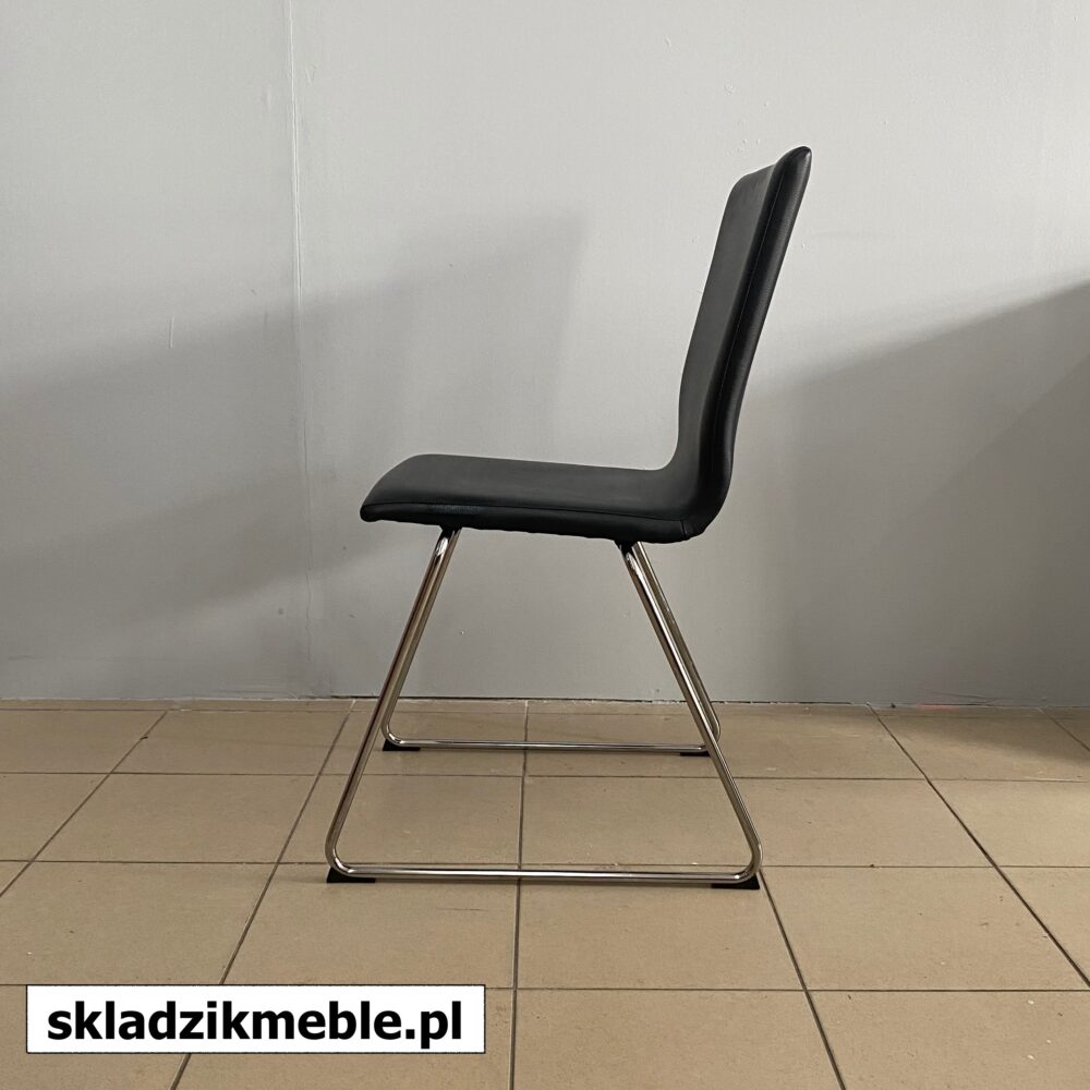 170624 KRZESŁO KONFERENCYJNE CZARNE CHROM IKEA VOLFGANG - obrazek 2