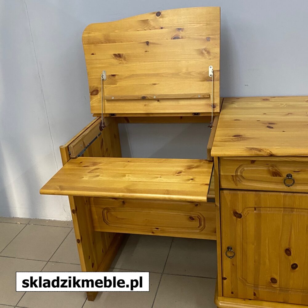 220624 BIURKO SOSNOWE WĄSKIE 115 CM - obrazek 6