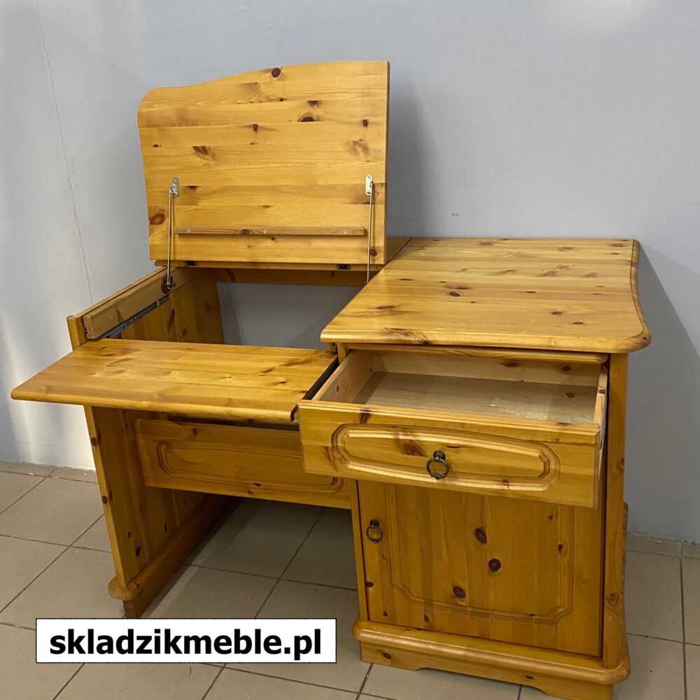 220624 BIURKO SOSNOWE WĄSKIE 115 CM - obrazek 7