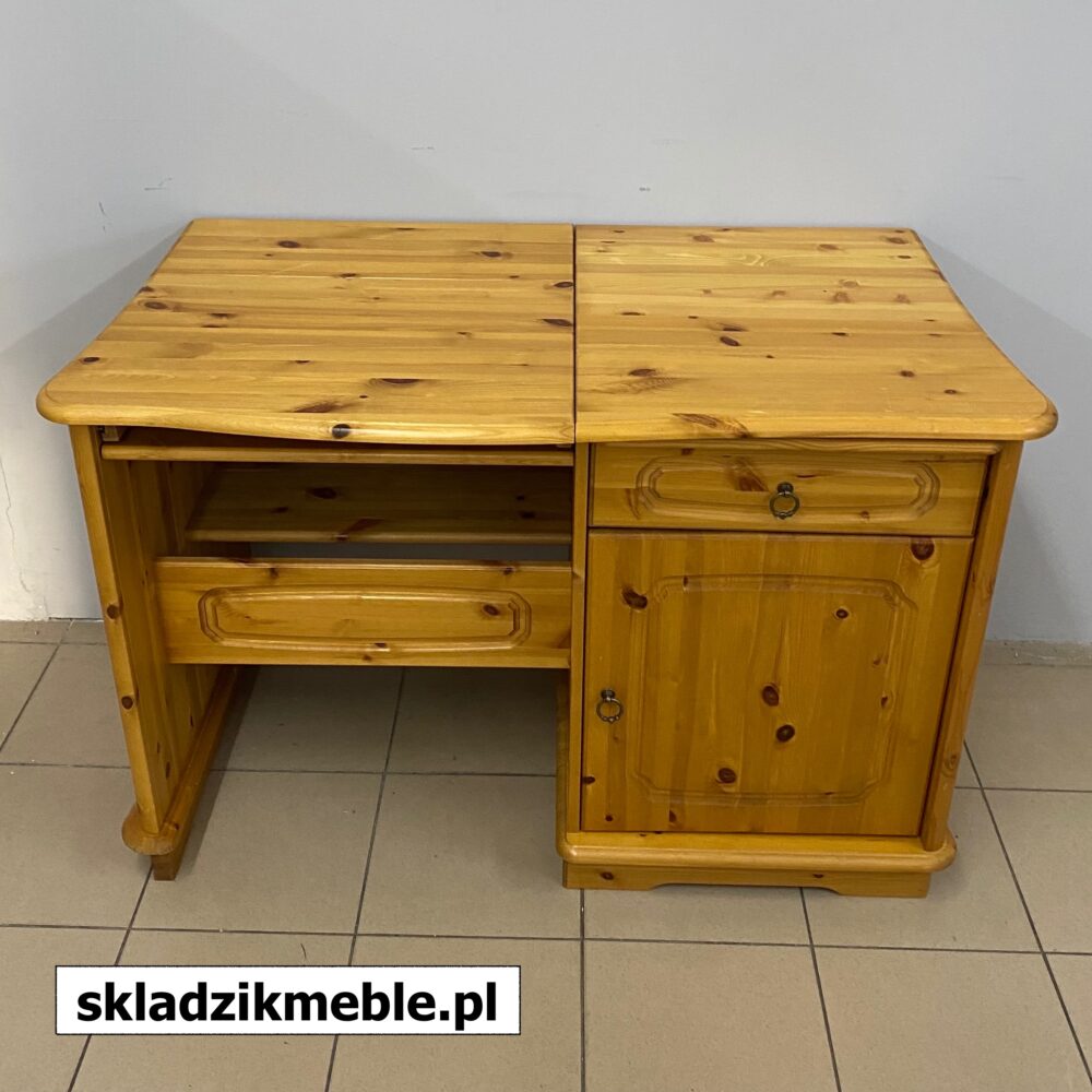 220624 BIURKO SOSNOWE WĄSKIE 115 CM - obrazek 10