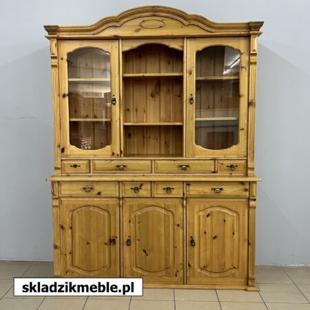 480624 KREDENS SOSNOWY WITRYNA PRZESZKLONA DO JADALNI
