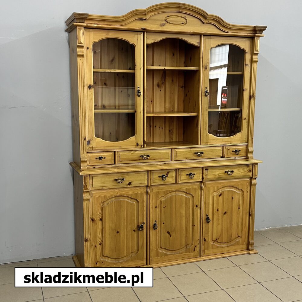 480624 KREDENS SOSNOWY WITRYNA PRZESZKLONA DO JADALNI - obrazek 4