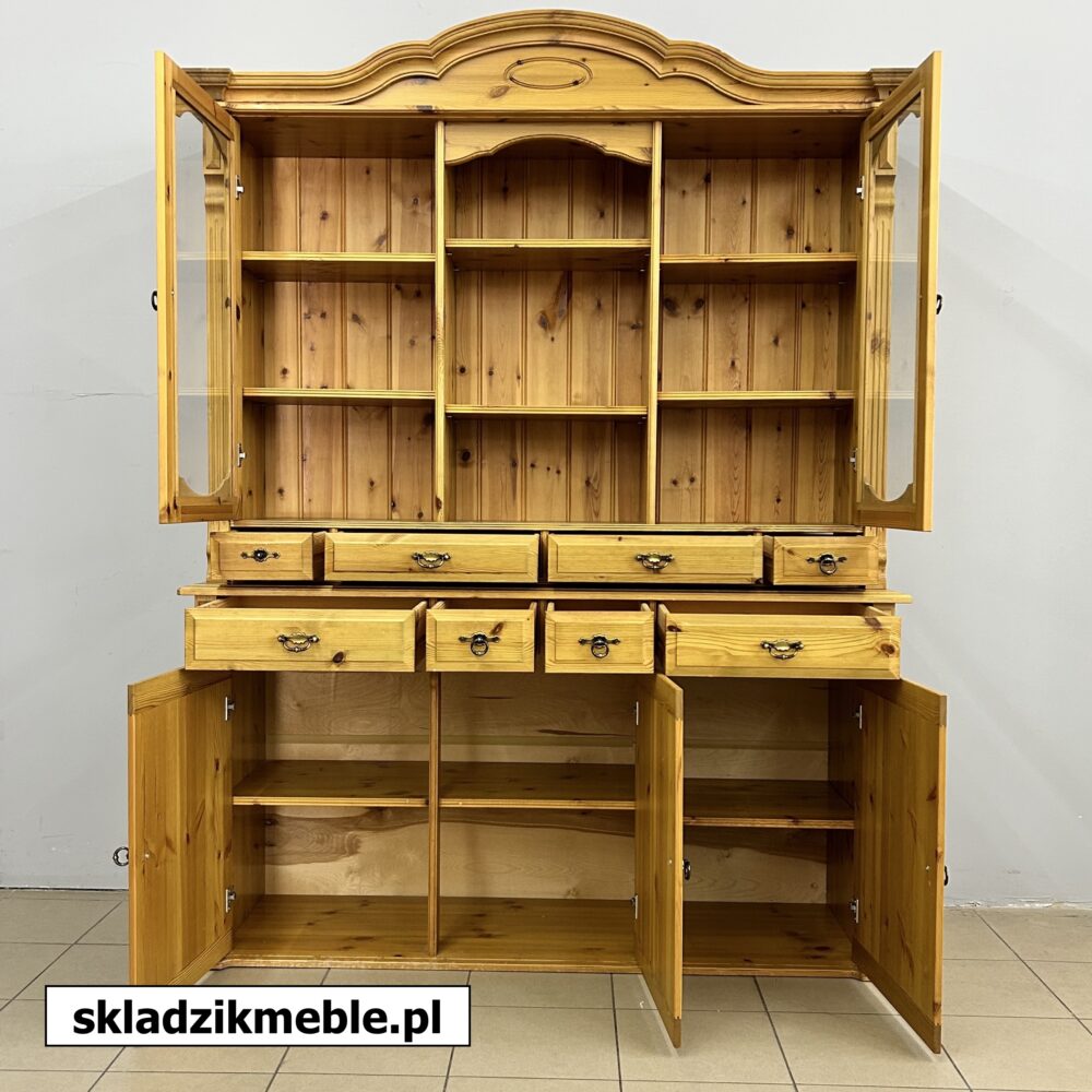480624 KREDENS SOSNOWY WITRYNA PRZESZKLONA DO JADALNI - obrazek 8