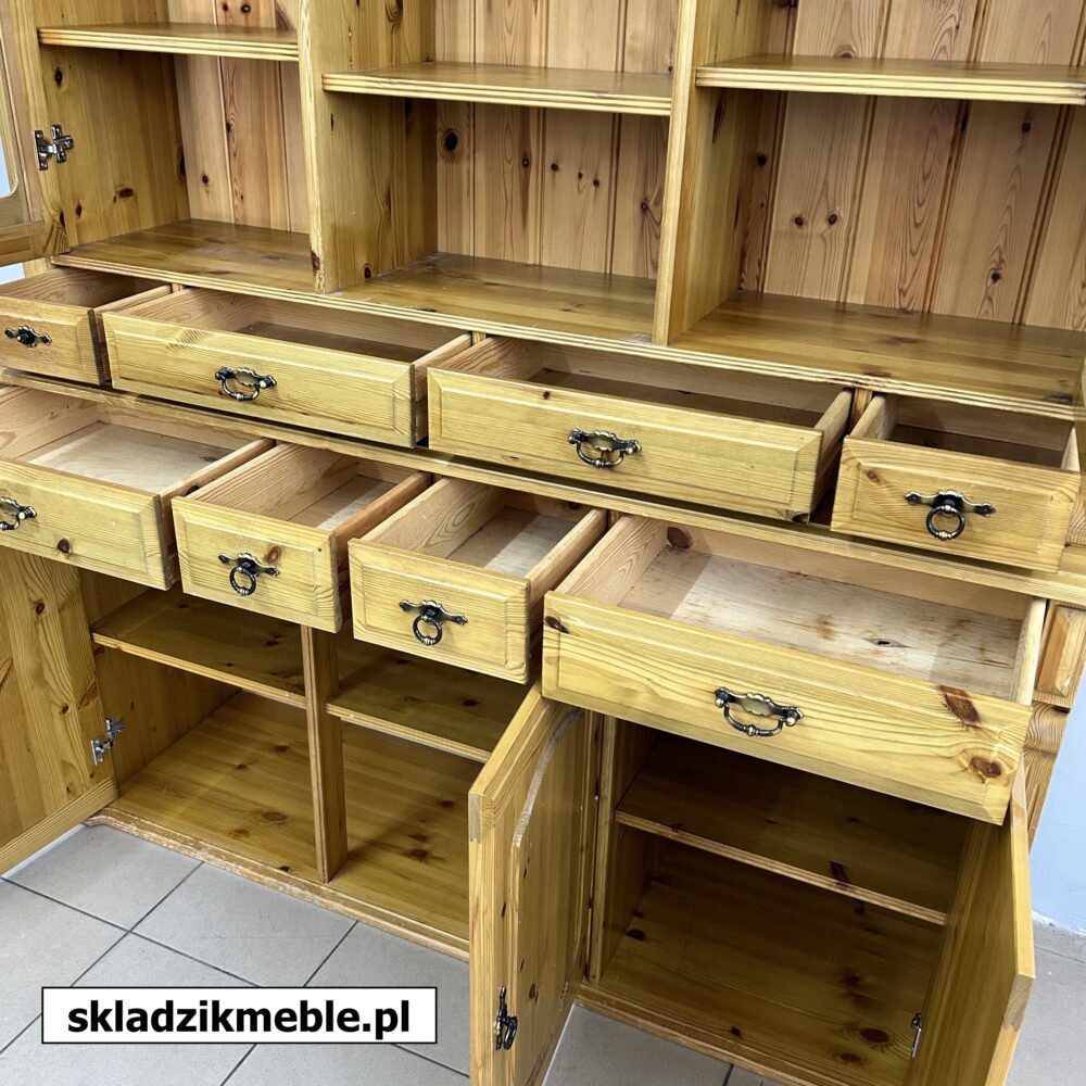 480624 KREDENS SOSNOWY WITRYNA PRZESZKLONA DO JADALNI - obrazek 10