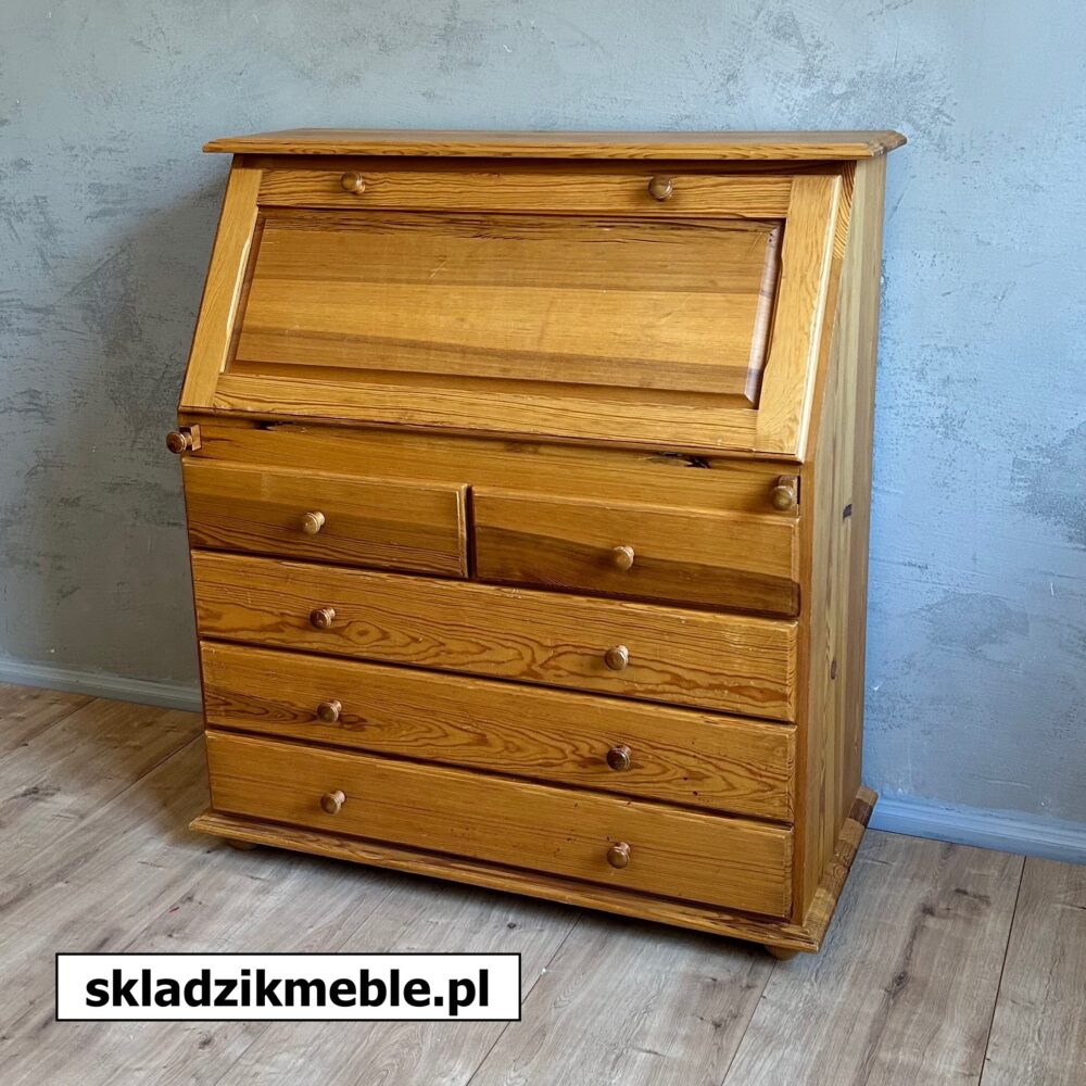680624 SEKRETARZYK SOSNOWY PIĘĆ SZUFLAD        - obrazek 5