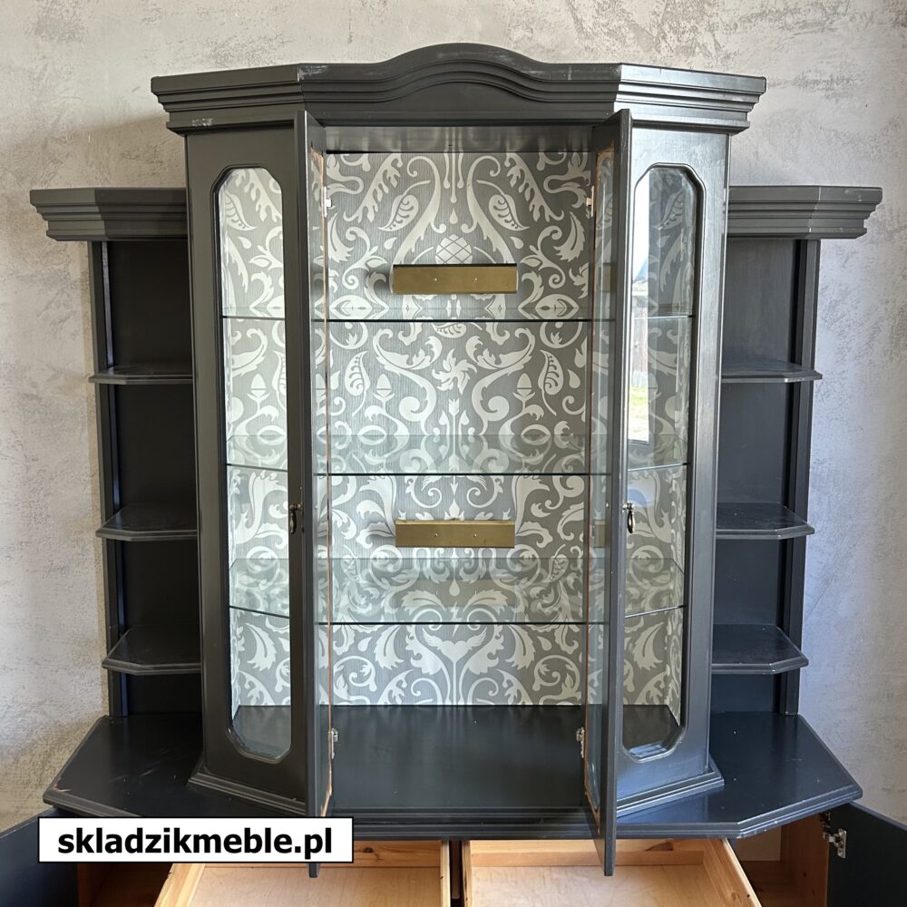 670624 KREDENS WITRYNA PRZESZKLONA GRAFIT     - obrazek 12