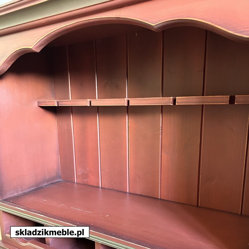 060924 PÓŁKA WISZĄCA NA WINO I KIELISZKI W KOLORZE BORDOWYM - obrazek 5