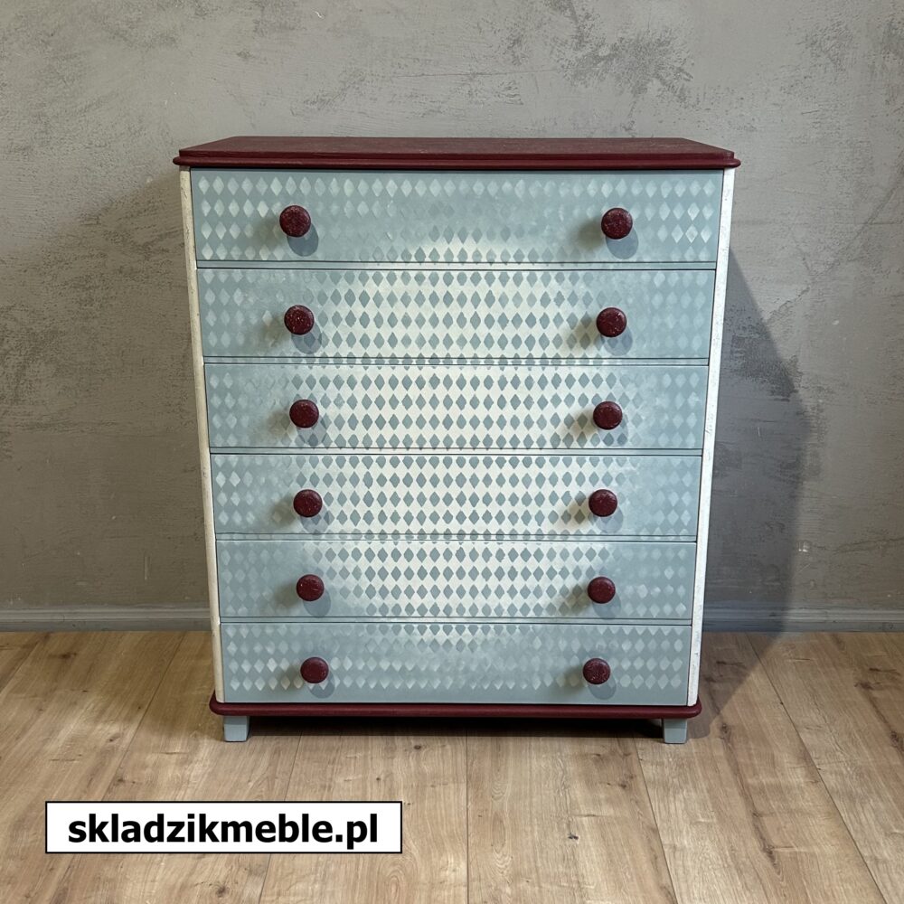210125 DREWNIANA KOMODA W STYLU SHABBY CHIC PO METAMORFOZIE - obrazek 2