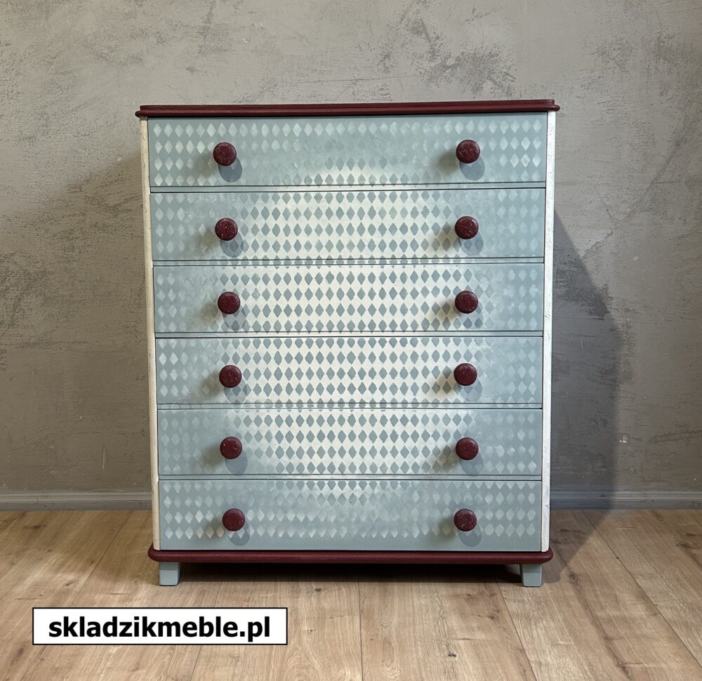 210125 DREWNIANA KOMODA W STYLU SHABBY CHIC PO METAMORFOZIE - obrazek 3
