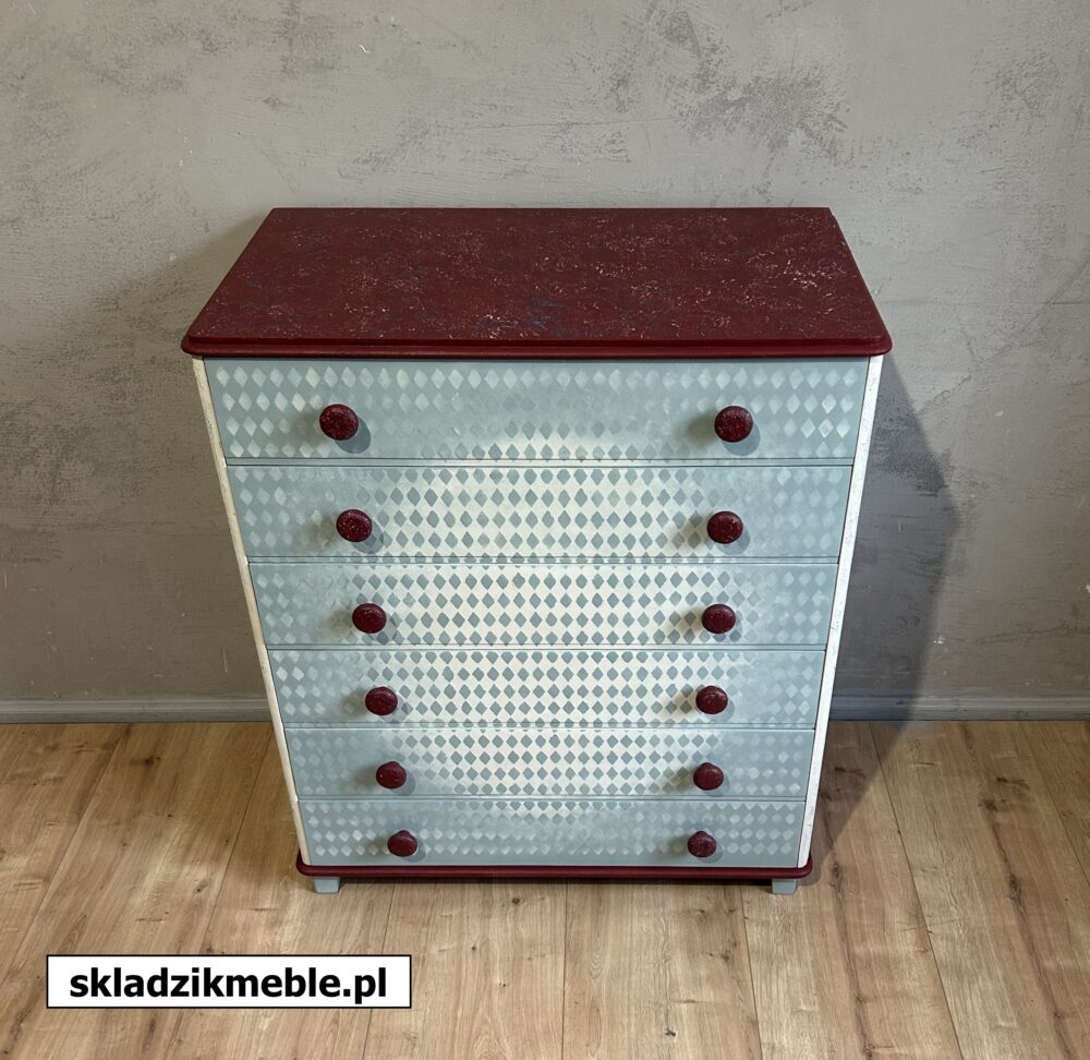 210125 DREWNIANA KOMODA W STYLU SHABBY CHIC PO METAMORFOZIE - obrazek 6