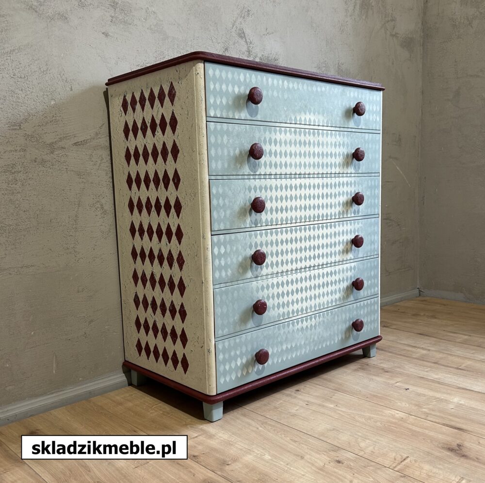 210125 DREWNIANA KOMODA W STYLU SHABBY CHIC PO METAMORFOZIE - obrazek 7