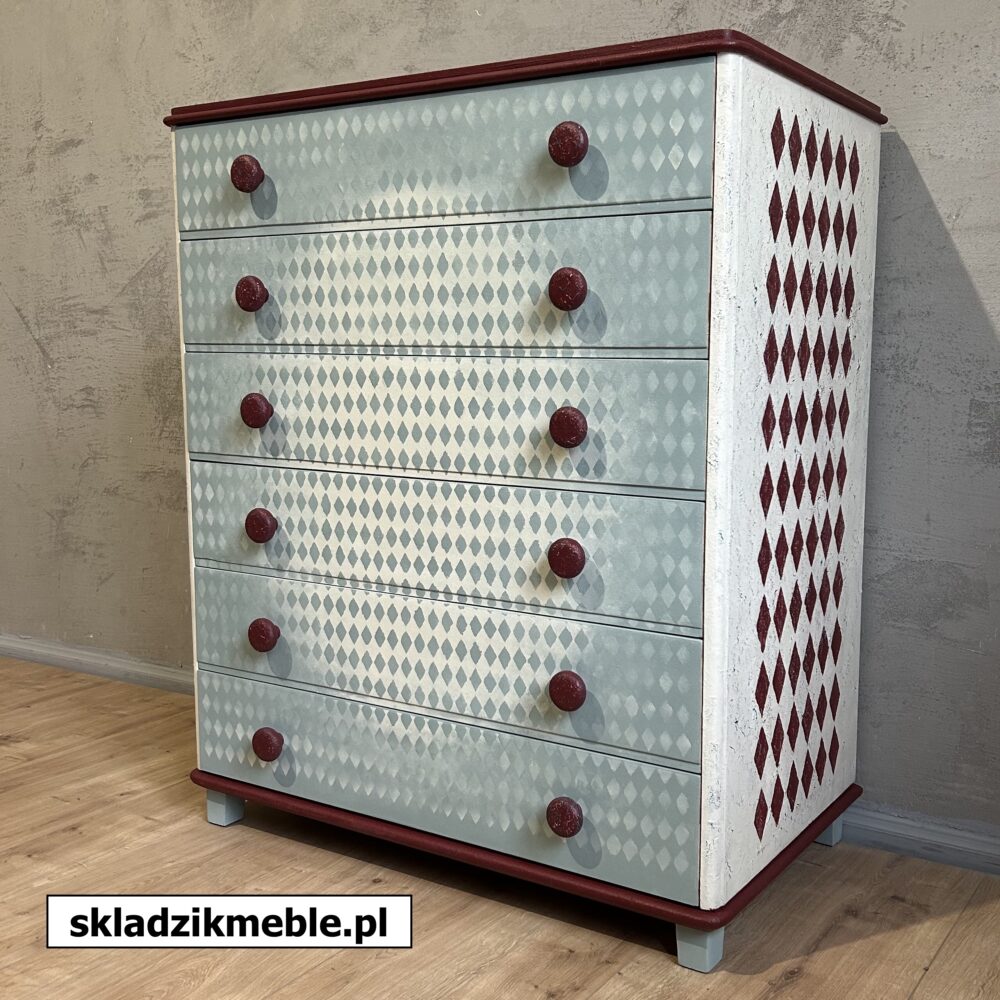210125 DREWNIANA KOMODA W STYLU SHABBY CHIC PO METAMORFOZIE - obrazek 8