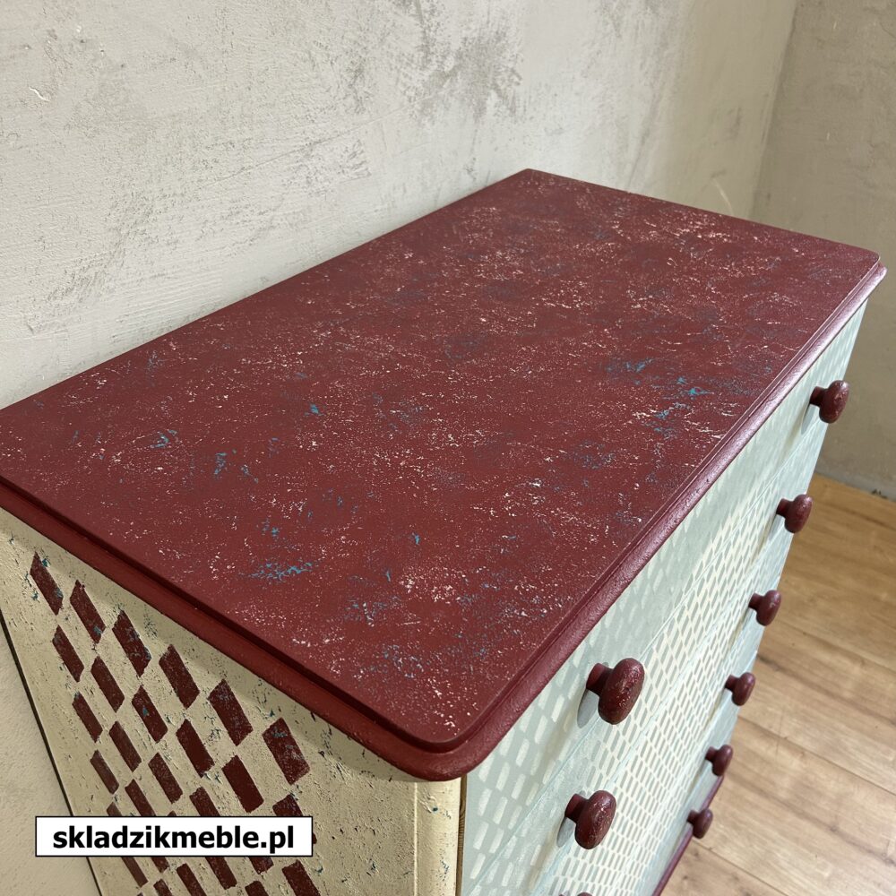 210125 DREWNIANA KOMODA W STYLU SHABBY CHIC PO METAMORFOZIE - obrazek 9