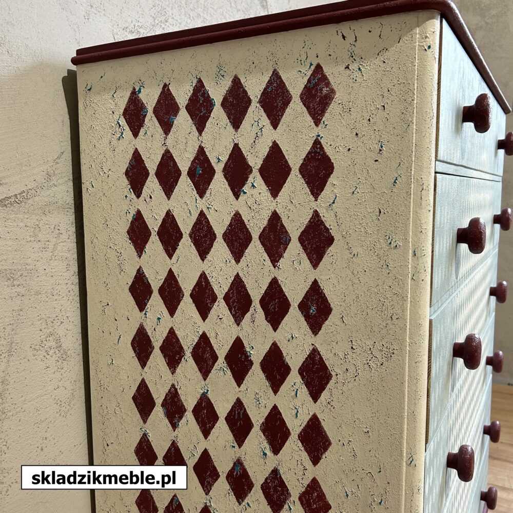 210125 DREWNIANA KOMODA W STYLU SHABBY CHIC PO METAMORFOZIE - obrazek 10