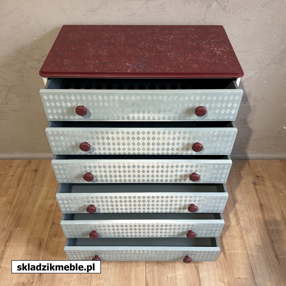 210125 DREWNIANA KOMODA W STYLU SHABBY CHIC PO METAMORFOZIE - obrazek 13