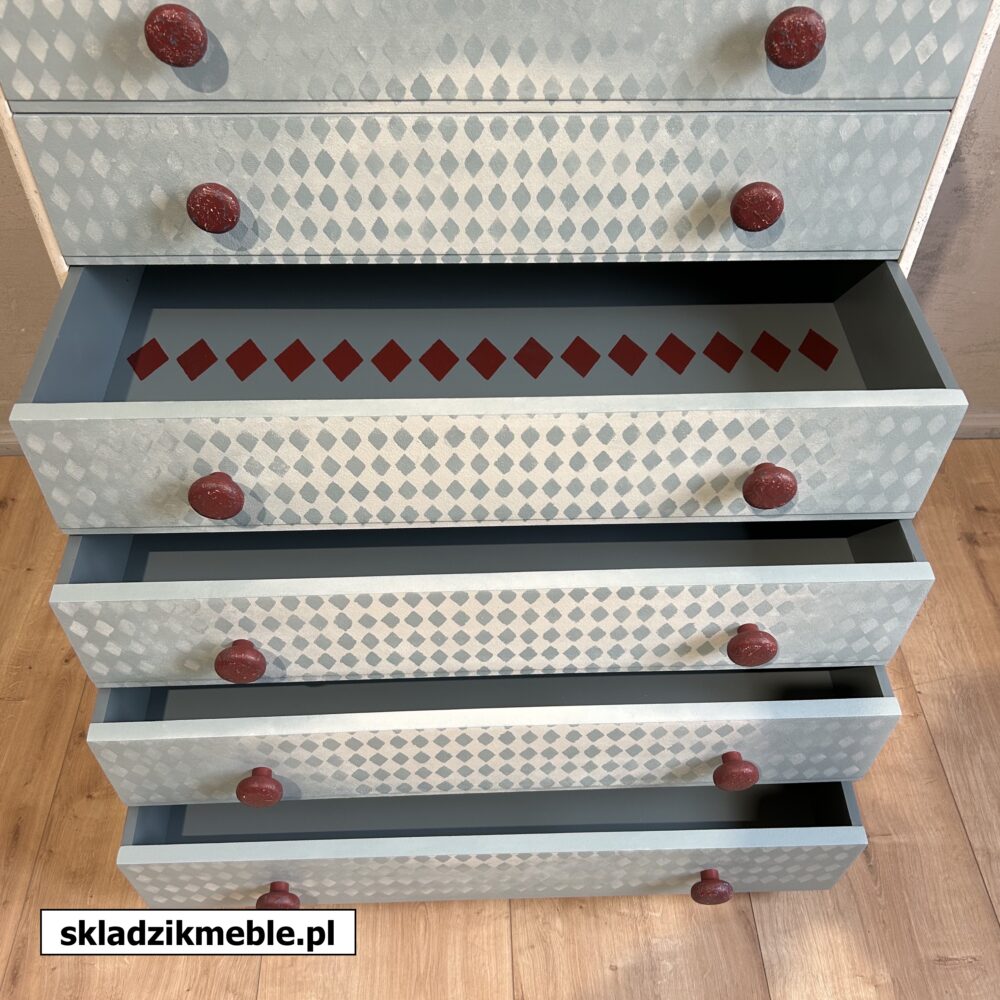 210125 DREWNIANA KOMODA W STYLU SHABBY CHIC PO METAMORFOZIE - obrazek 14