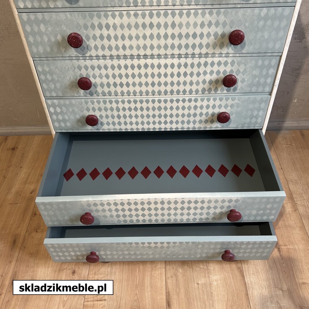 210125 DREWNIANA KOMODA W STYLU SHABBY CHIC PO METAMORFOZIE - obrazek 15