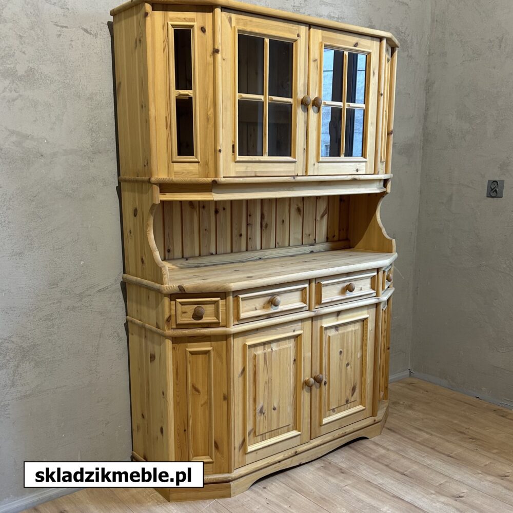 060325 KREDENS SOSNOWY SUROWY ZE ŚCIĘTYMI BOKAMI