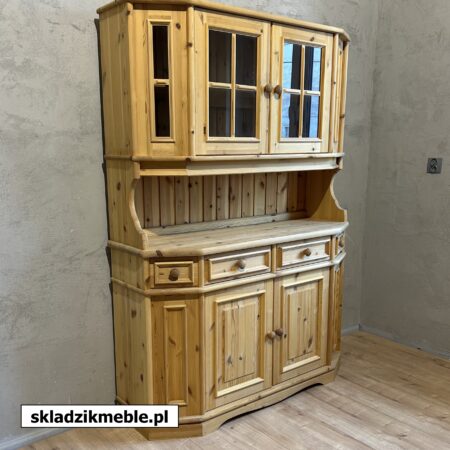 060325 KREDENS SOSNOWY SUROWY ZE ŚCIĘTYMI BOKAMI