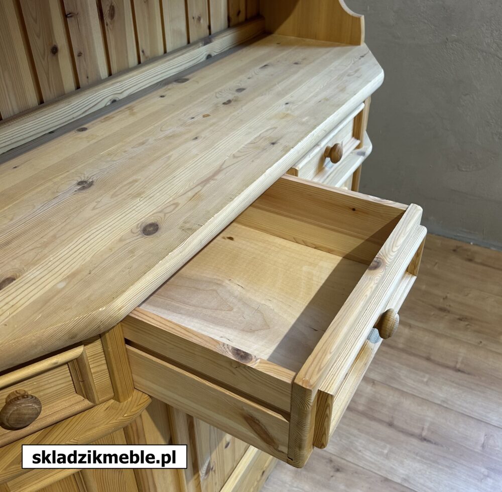 060325 KREDENS SOSNOWY SUROWY ZE ŚCIĘTYMI BOKAMI - obrazek 10