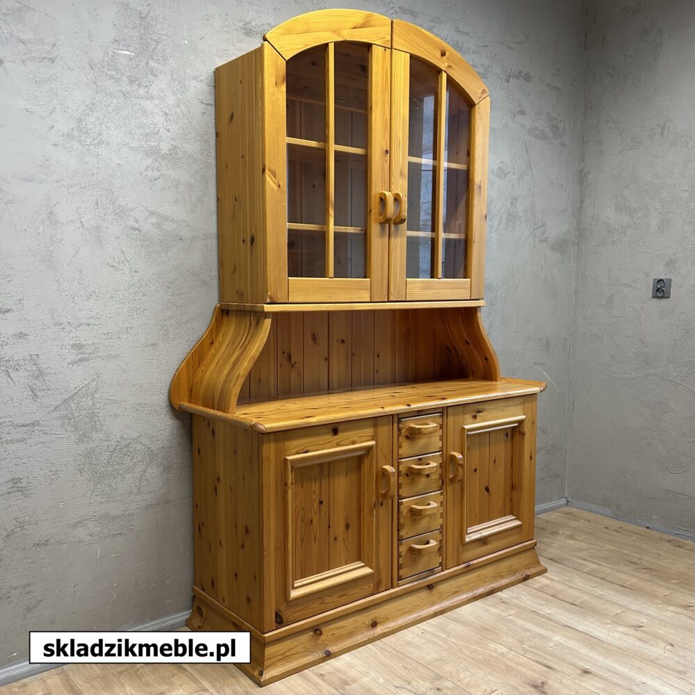 150325 KREDENS SOSNOWY Z WĄSKĄ WITRYNĄ  - obrazek 5