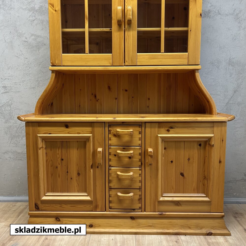 150325 KREDENS SOSNOWY Z WĄSKĄ WITRYNĄ  - obrazek 6