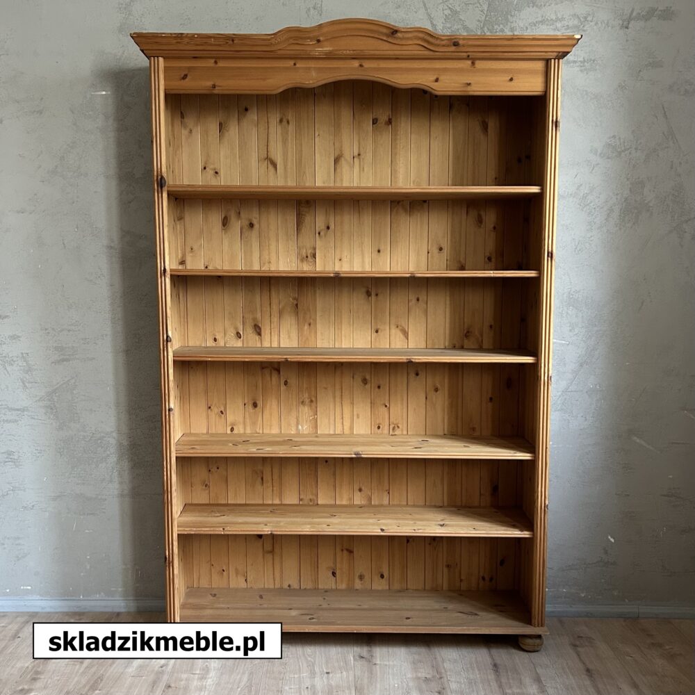 060525 KLASYCZNY SKANDYNAWSKI REGAŁ SOSNOWY SZEROKI 131 CM - obrazek 5