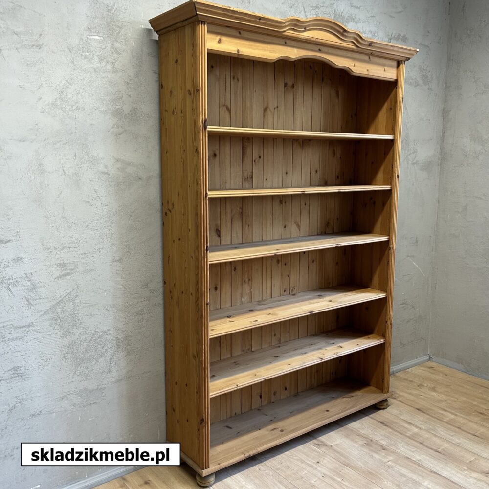 060525 KLASYCZNY SKANDYNAWSKI REGAŁ SOSNOWY SZEROKI 131 CM - obrazek 8