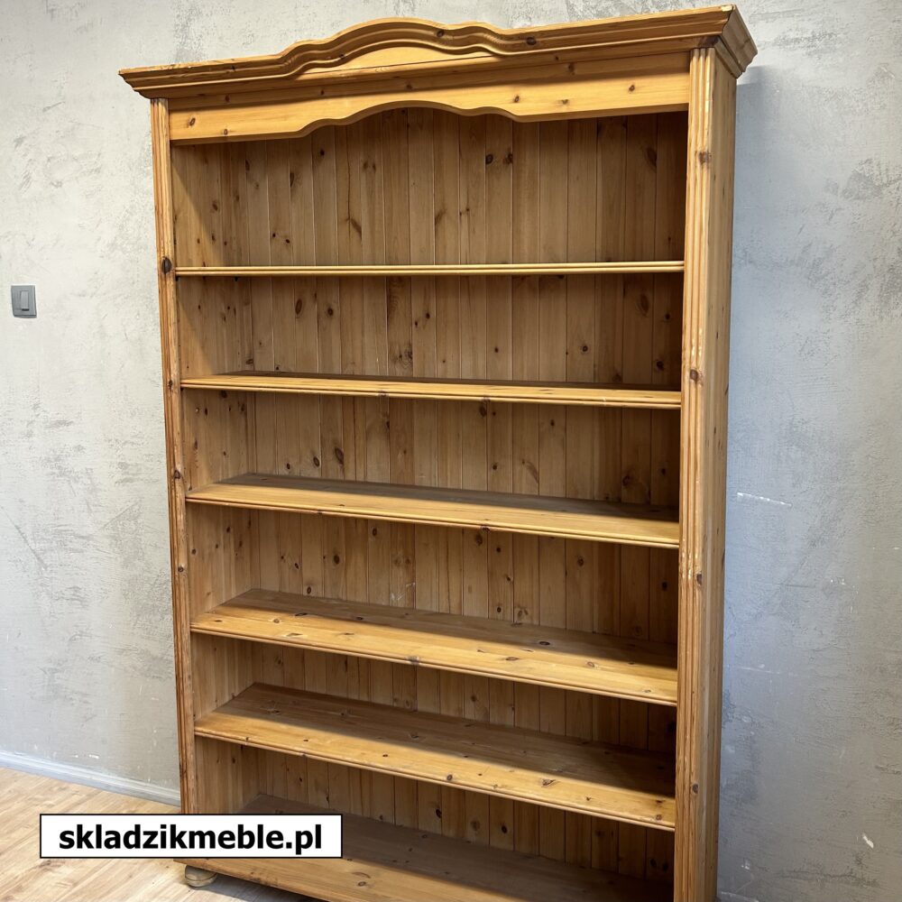 060525 KLASYCZNY SKANDYNAWSKI REGAŁ SOSNOWY SZEROKI 131 CM - obrazek 14