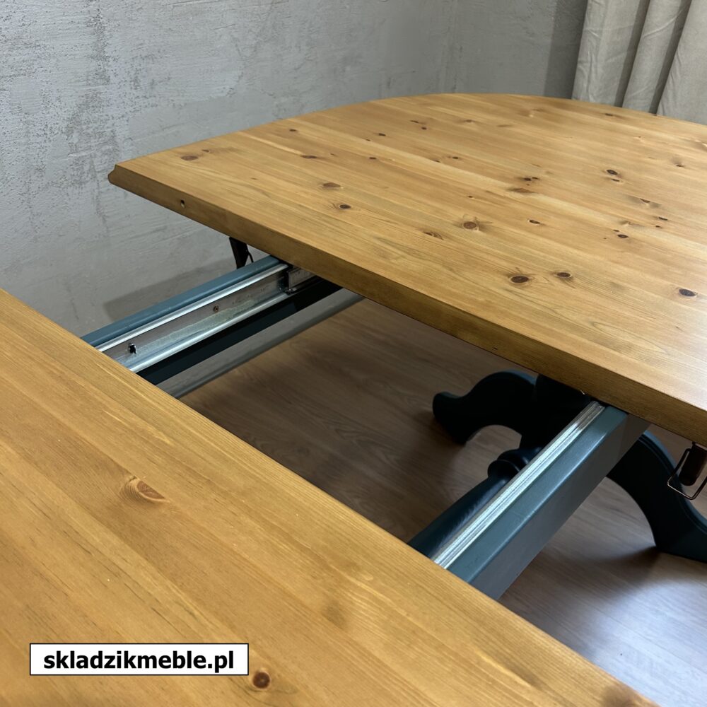 050625 ROZKŁADANY STÓŁ SOSNOWY, OWALNY, PO METAMORFOZIE - obrazek 18