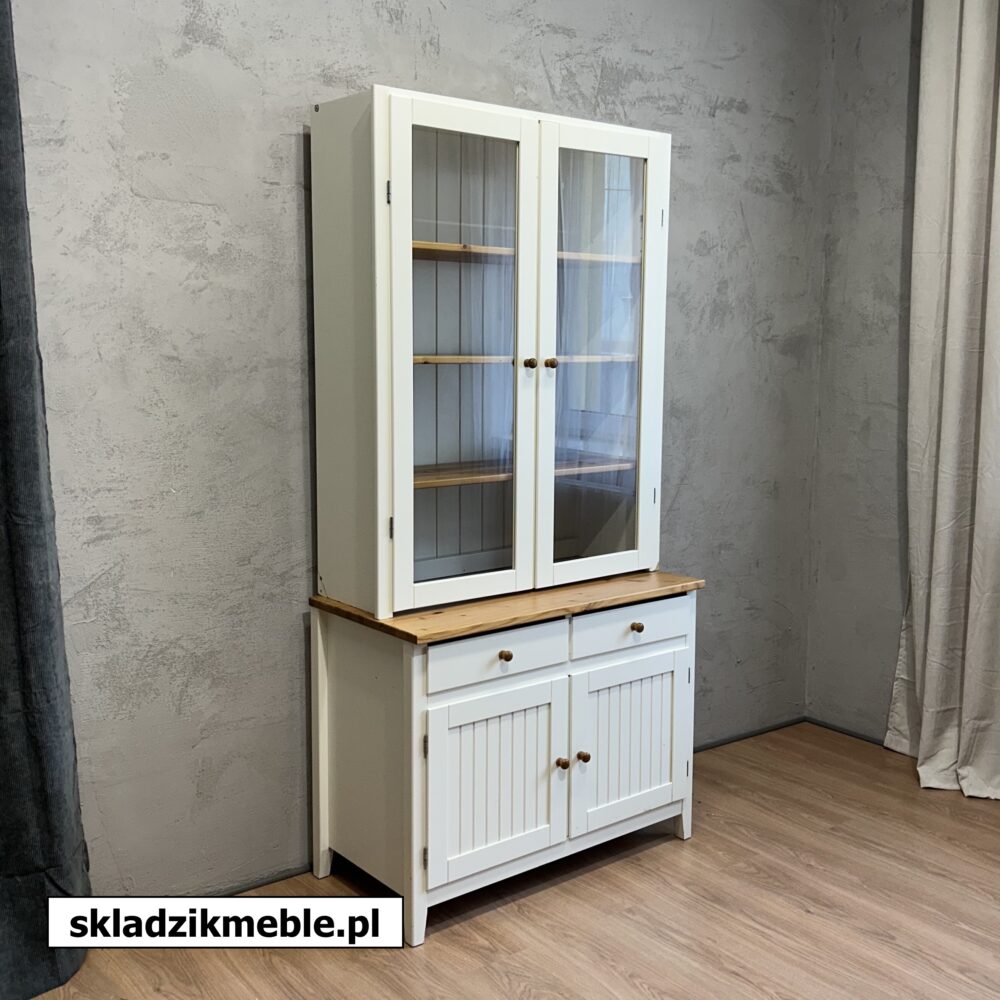 020625 BIAŁA WITRYNA Z SOSNOWYM BLATEM, IKEA - obrazek 4