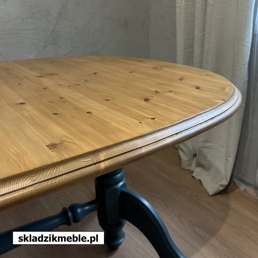 050625 ROZKŁADANY STÓŁ SOSNOWY, OWALNY, PO METAMORFOZIE - obrazek 14