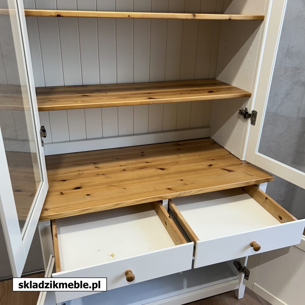 020625 BIAŁA WITRYNA Z SOSNOWYM BLATEM, IKEA - obrazek 9