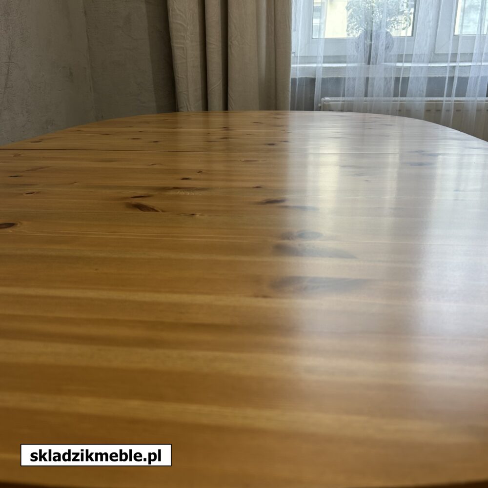 050625 ROZKŁADANY STÓŁ SOSNOWY, OWALNY, PO METAMORFOZIE - obrazek 13