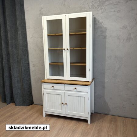 020625 BIAŁA WITRYNA Z SOSNOWYM BLATEM, IKEA