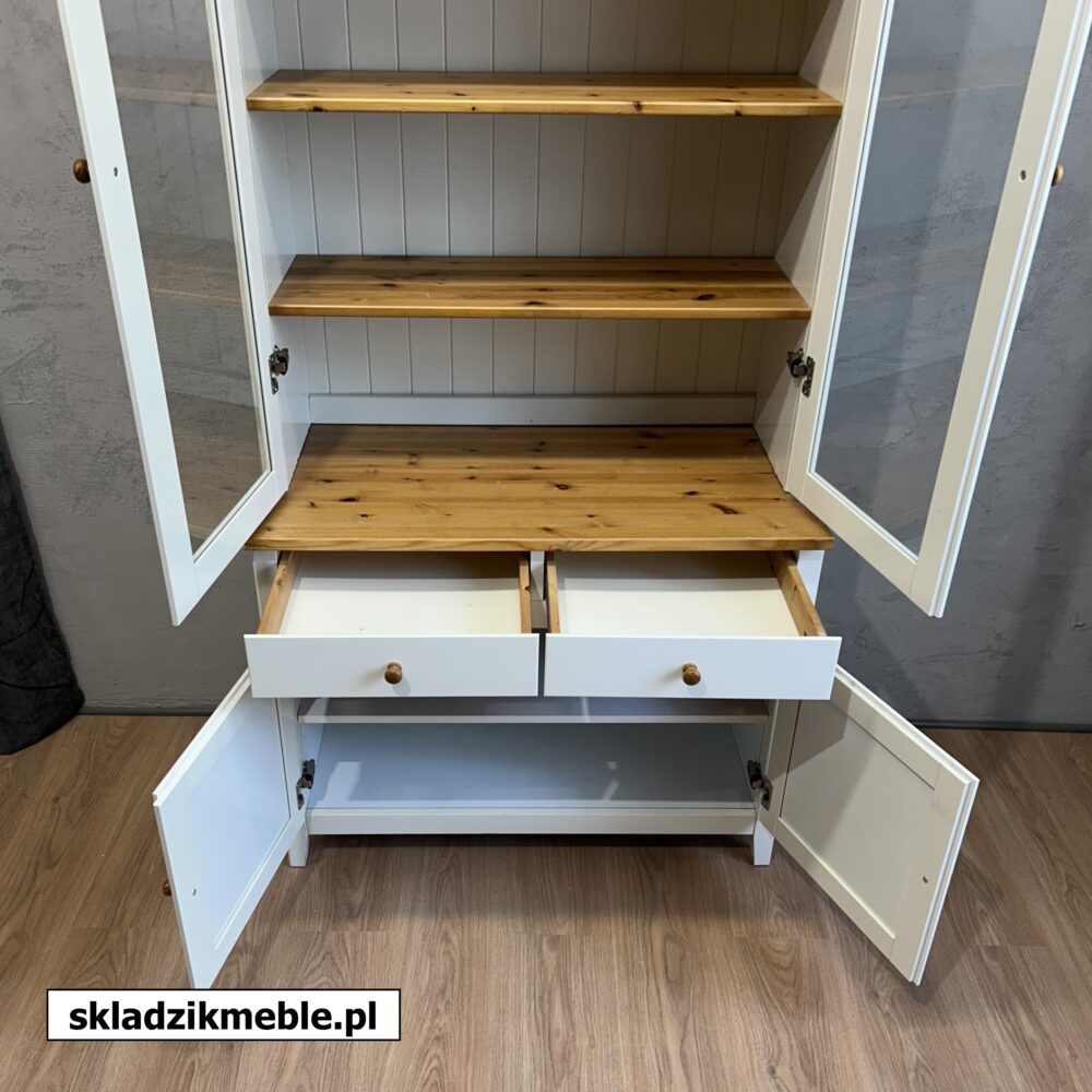 020625 BIAŁA WITRYNA Z SOSNOWYM BLATEM, IKEA - obrazek 8
