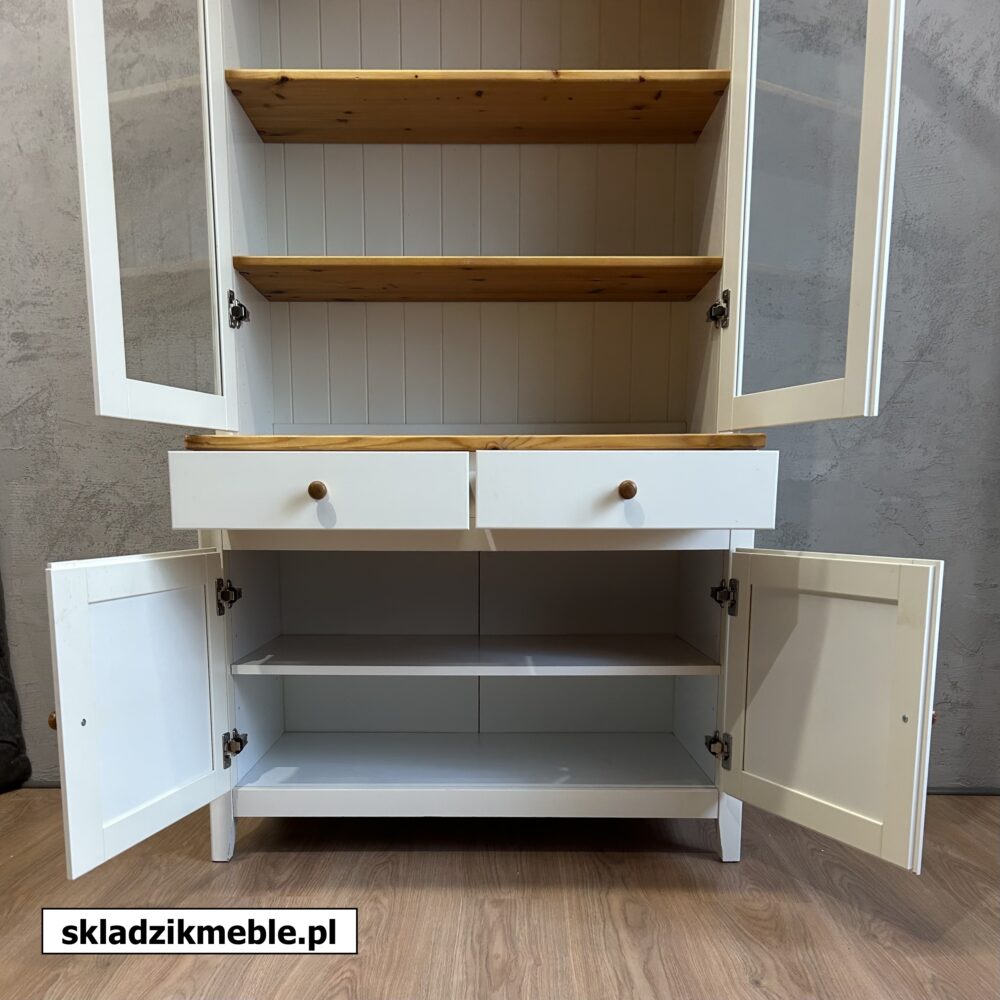 020625 BIAŁA WITRYNA Z SOSNOWYM BLATEM, IKEA - obrazek 6