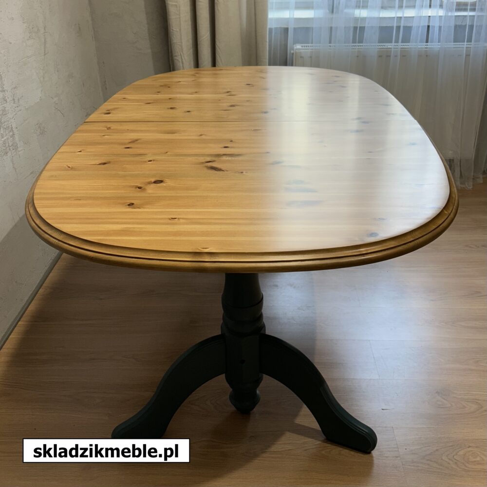 050625 ROZKŁADANY STÓŁ SOSNOWY, OWALNY, PO METAMORFOZIE - obrazek 12