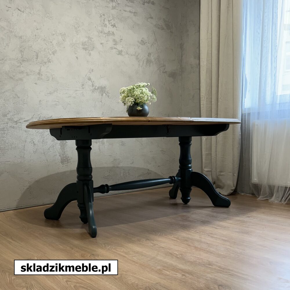050625 ROZKŁADANY STÓŁ SOSNOWY, OWALNY, PO METAMORFOZIE - obrazek 9
