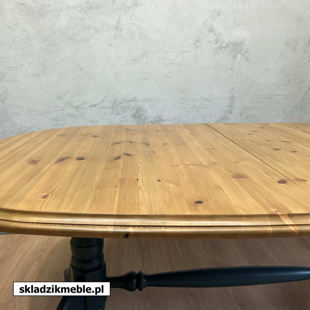 050625 ROZKŁADANY STÓŁ SOSNOWY, OWALNY, PO METAMORFOZIE - obrazek 15