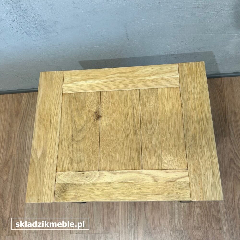 270725 STOLICZEK GRAFITOWY Z DĘBOWYM BLATEM PO METAMORFOZIE - obrazek 8