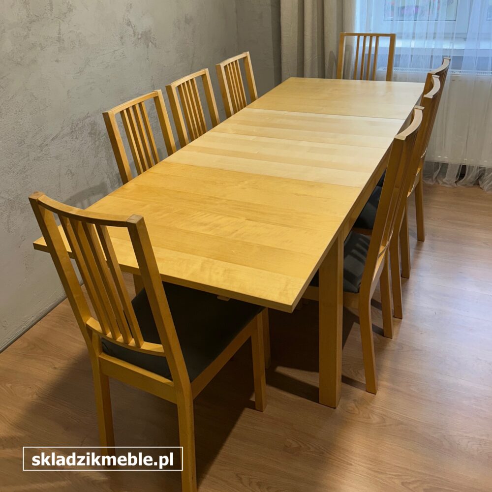 140725 ROZKŁADANY STÓŁ IKEA W KOLORZE JASNA BRZOZA - obrazek 10
