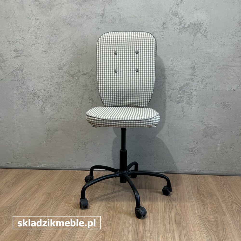 220725 KRZESŁO OBROTOWE IKEA LILLHOJDEN W KRATKĘ - obrazek 2