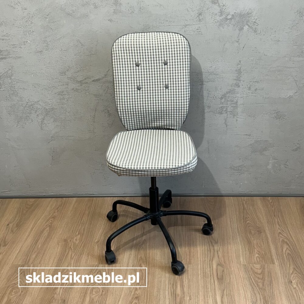 220725 KRZESŁO OBROTOWE IKEA LILLHOJDEN W KRATKĘ - obrazek 3