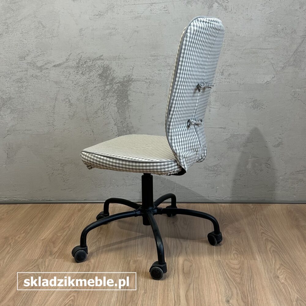220725 KRZESŁO OBROTOWE IKEA LILLHOJDEN W KRATKĘ - obrazek 7